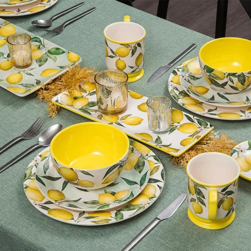Kreative Zitronenplatte Keramik Obstschale Ins Style Home Dining Thai Restaurant Geschirr