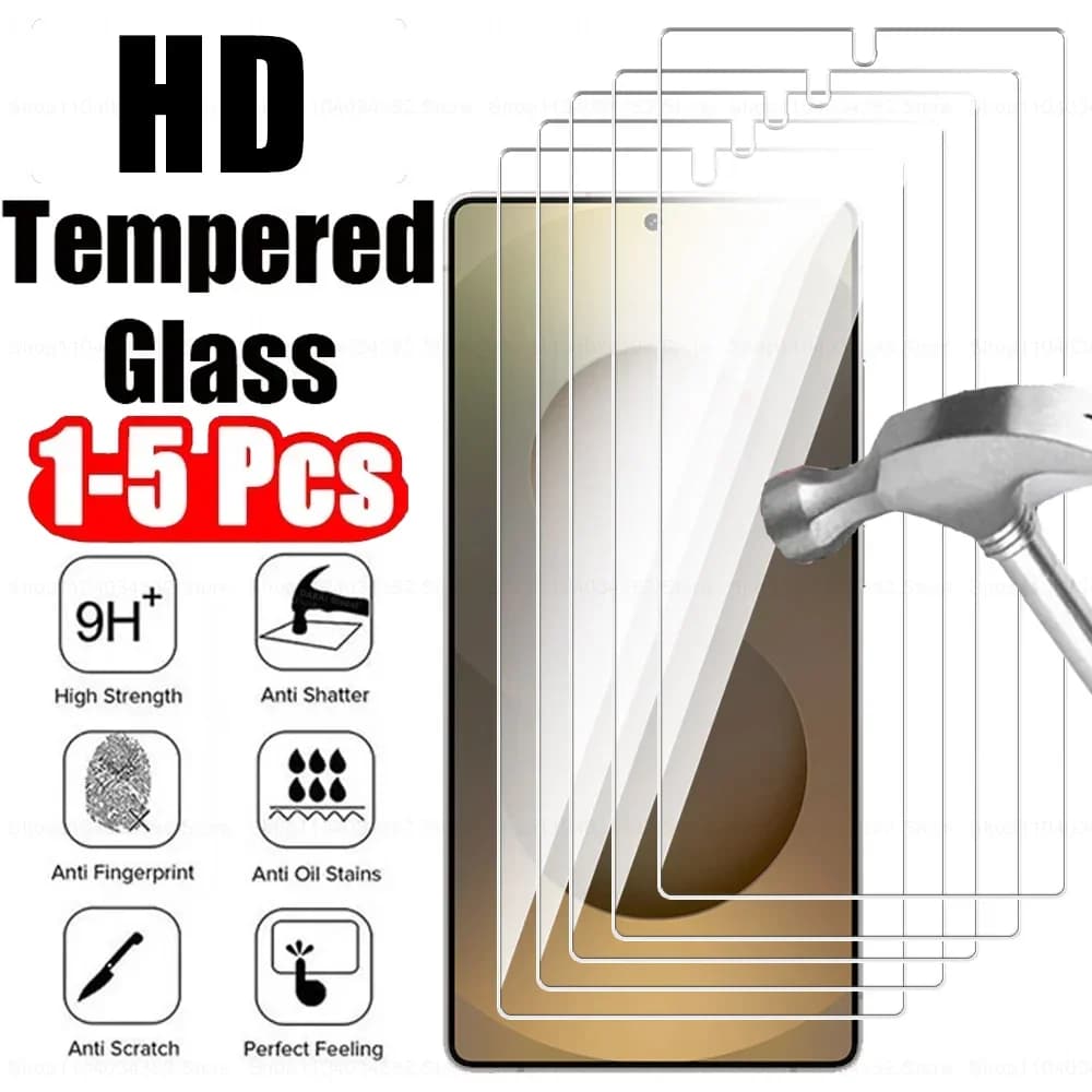 1-5Pcs Gehärtetem Glas Für Samsung Galaxy S25 Ultra Screen Protector Für Samsung S23 Plus S24 FE S25 Ultra 5G HD Schutz Film