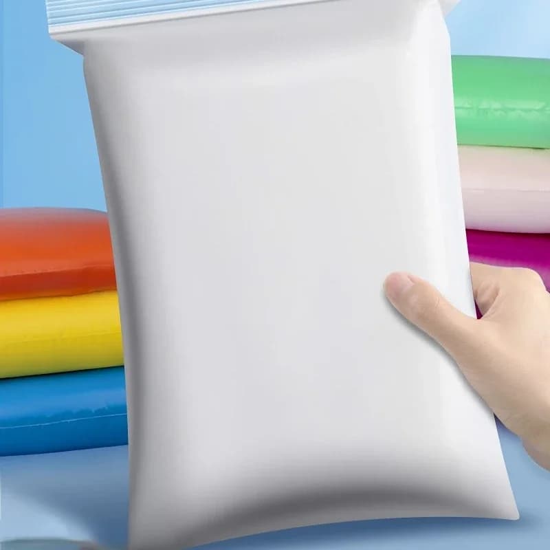 Weißer, superleichter Ton, einfarbig, ungiftig und umweltfreundlich, DIY-Materialtasche, Gummi-Ton-Zubehör