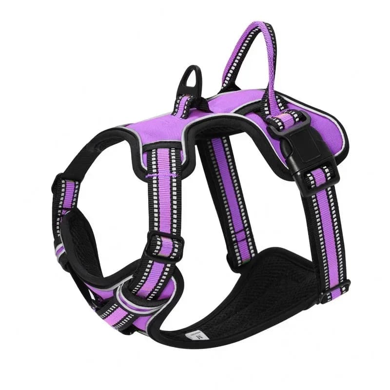 Verstellbare Hundegeschirrweste aus Nylon, reflektierend, weich, atmungsaktiv, kein Ziehen, Hundegeschirr, Haustiergeschirr, Leine für kleine,