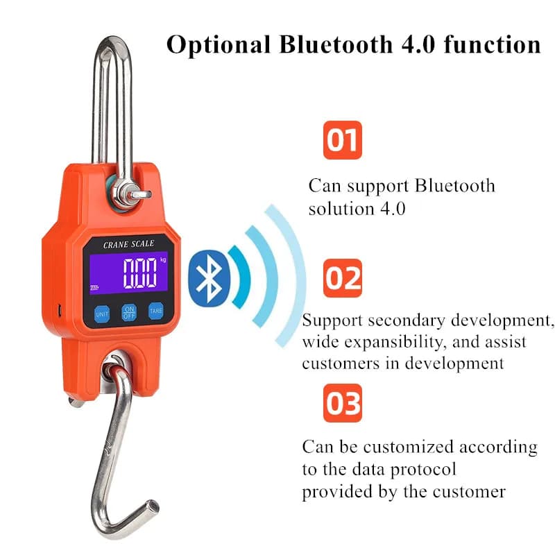 300kg 50g Bluetooth-Compation tragbare elektronische Haken waage zum Aufladen der Bluetooth-Mini-Waage für den Hausgebrauch
