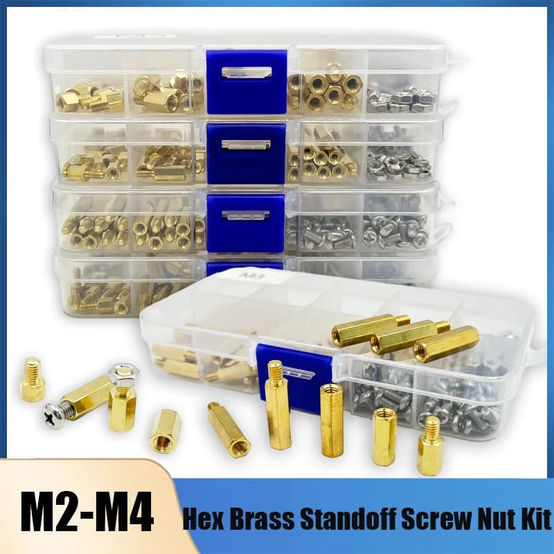 Messing-Abstands kit Sechskant-Distanz stück Schrauben mutter Motherboard-Abstands halter mutter Stecker Buchse der Leiterplatte m2 m2, 5 m3 m3 m4