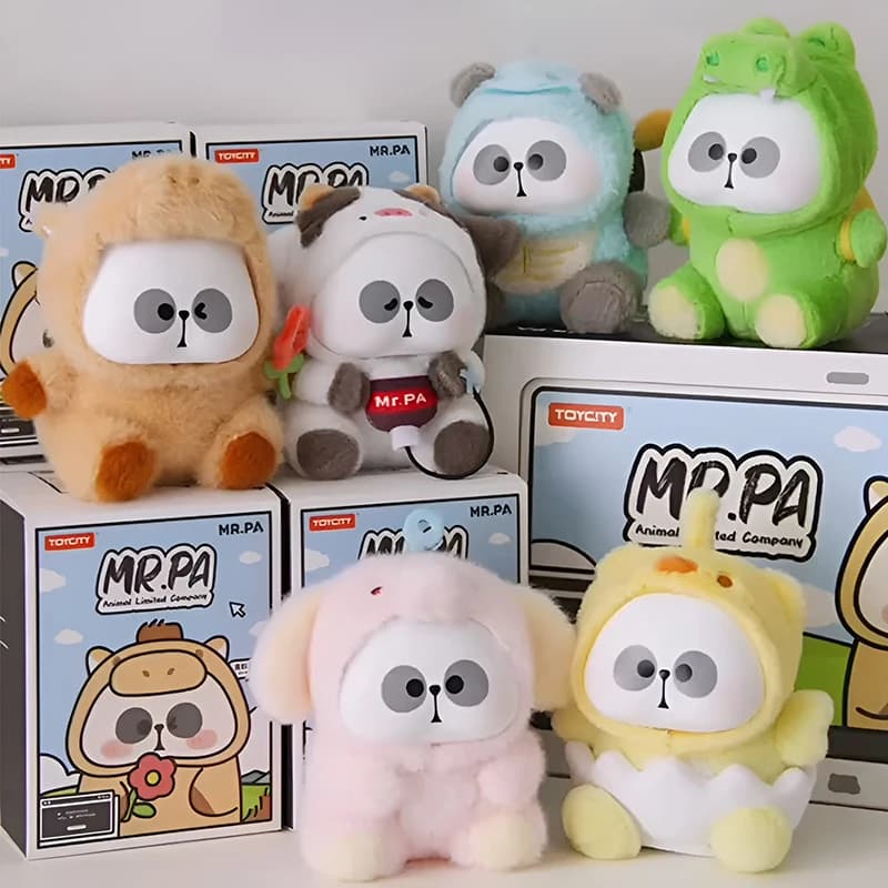 Mr.pa Blind Box Tier Limited Company Serie Blind Bag Cartoon Anime Figur Plüsch Puppe Panda Kawaii Puppe Supplies Tasche Kinder Spielzeug