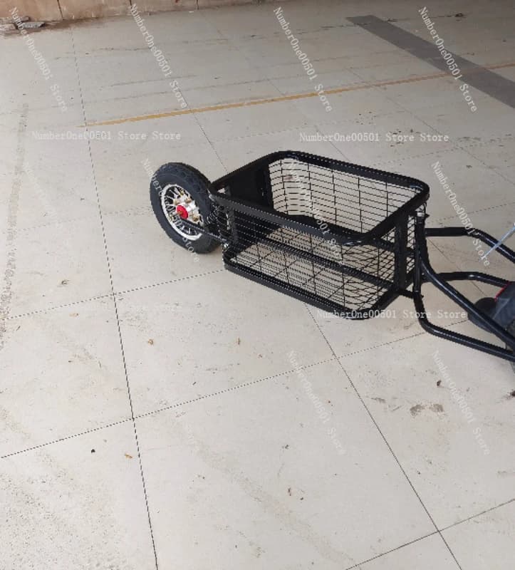 Universeller Einrad-Anhänger für Motorrad Fahrrad Abnehmbarer Ziehbarer Gepäckwagen für Outdoor-Camping