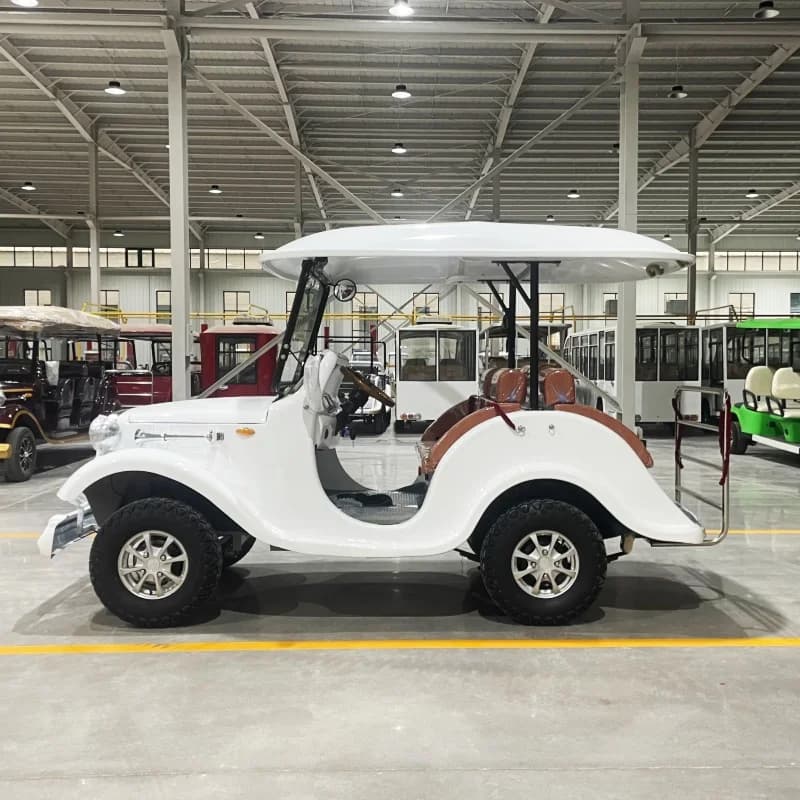 Straßenzugelassener, kundenspezifischer Elektro-Oldtimer mit Lithium-Batterie (72V120AH), Mini-Sonnenschutz und Regenschutz, Elektro-Golfwagen für