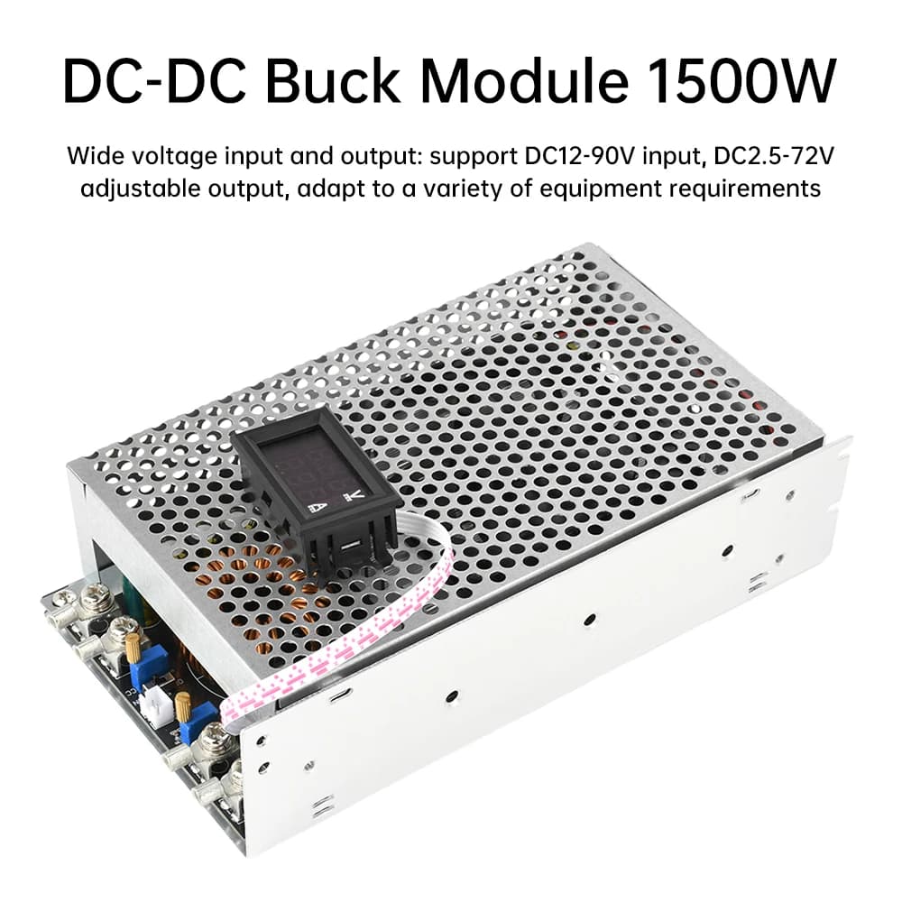 DC-DC-Abwärtsmodul 1500 W DC 15–90 V auf DC 2,5–72 V 1,5–50 A einstellbares Konstantspannungs-/Konstantstrommodul