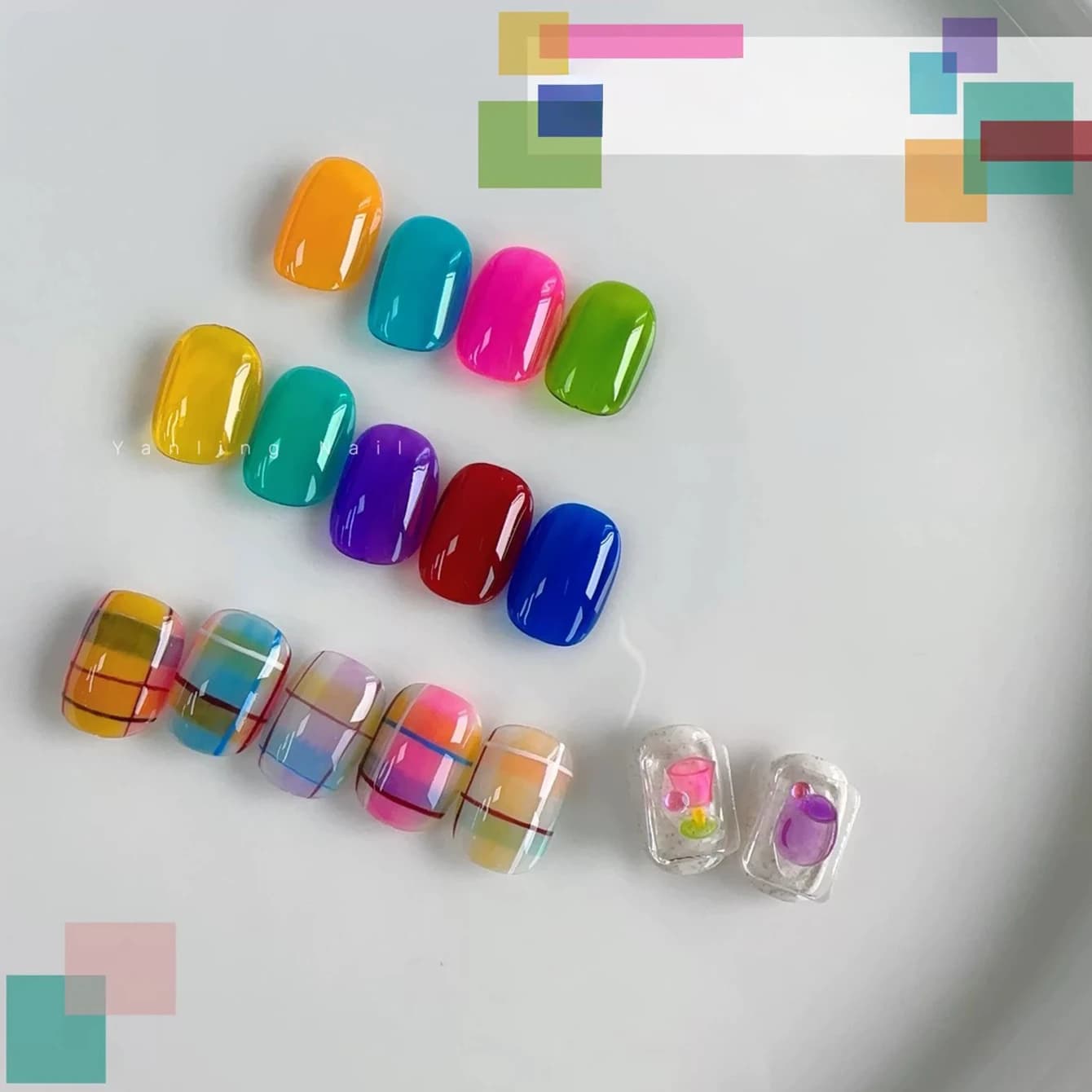 MIANEL 12ML Eisklarer Dopamin-Glas-Nagellack in Bonbonfarben Da Vinci Glas-Nagellack UV-Licht Nägel Blaue Nägel