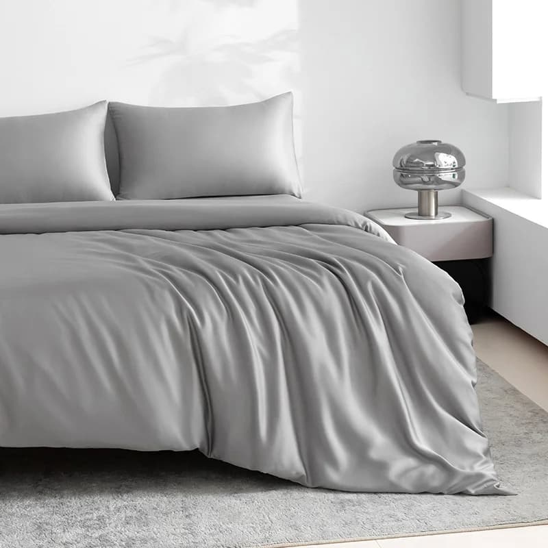 Bio-Bambus-Bettwäsche Bettbezug, 1 Stück 100% Bambus-Deckenbezüge, Luxuriöser Quilt-Bezug, für Einzel-, Doppel-, King- und Queen-Size-Betten