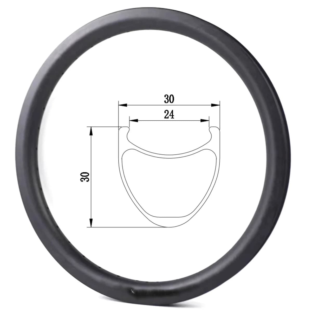 20 Zoll Fahrrad 406 BMX Faltrad Carbonfelgen Drahtreifen 30 mm Breite 30 mm Tiefe Scheibenbremse