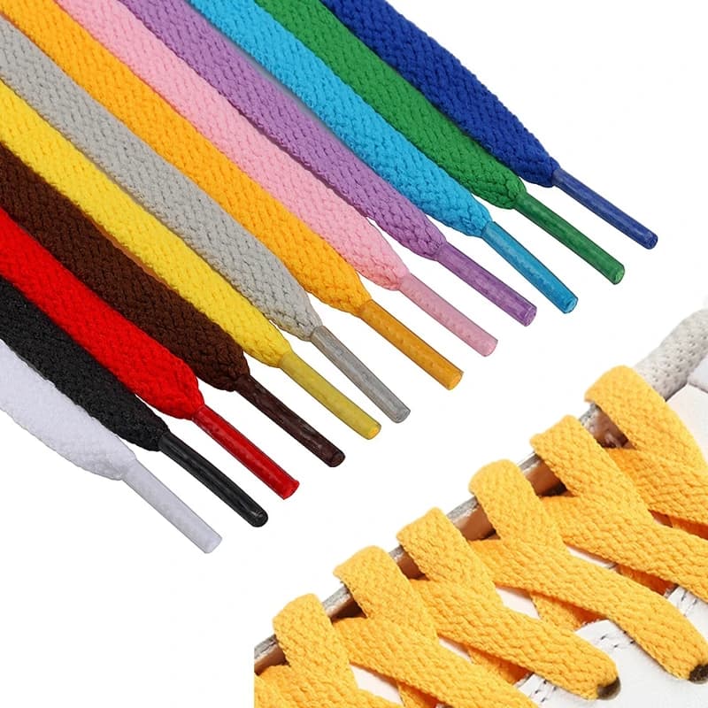 1 Paar / AF1 Schnürsenkel, flach, verdickt, Webart, Basteln, schwarz, weiß, Schnürsenkel, High-Top-Sneaker-Schnürsenkel, Zubehör, 25 Farben