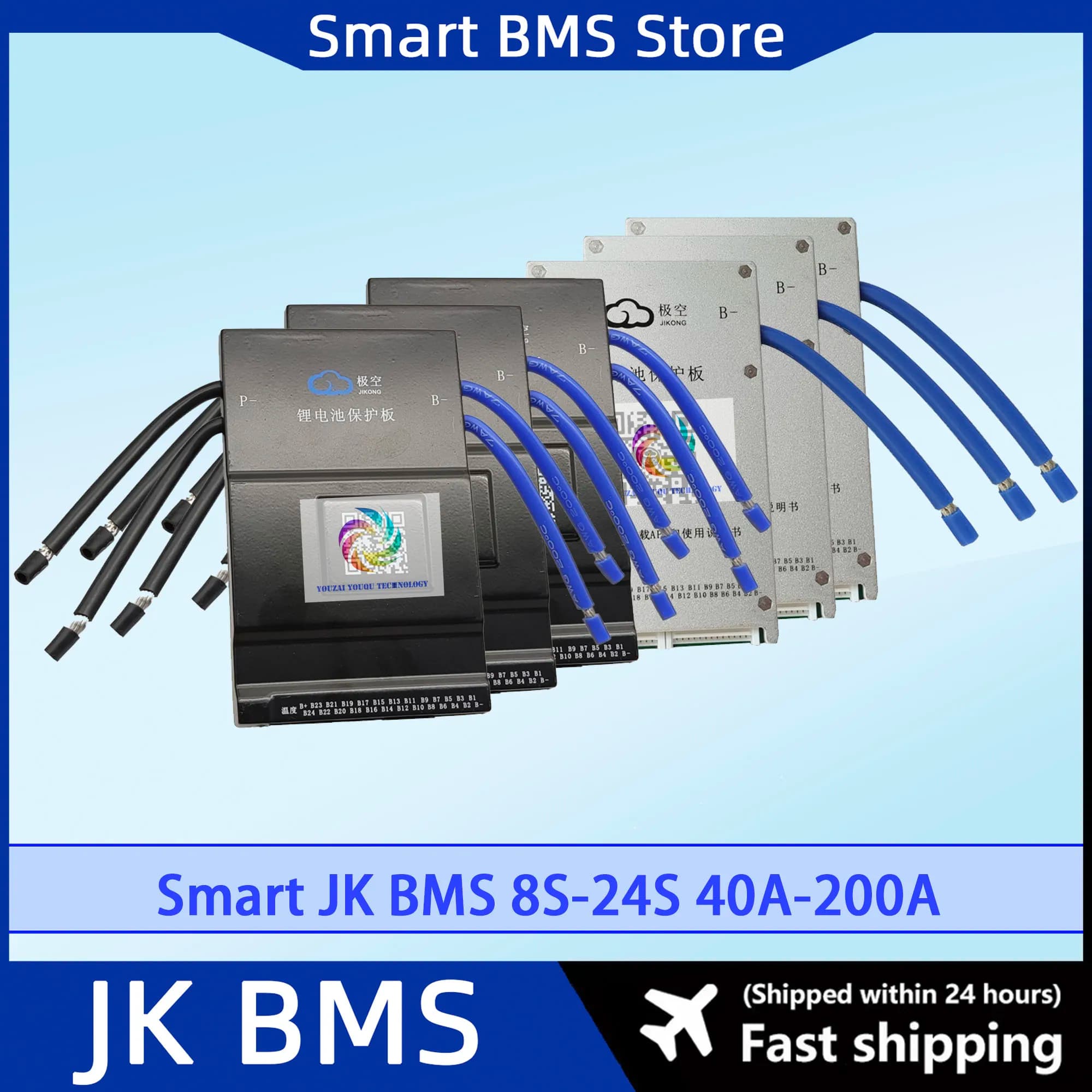 JIKONG JK BMS 40A-200A 8 Zellen 24 Volt Tdt Lto Seplos 14s 15s 16s 20s 24s 150ah 200a Lifepo4 für Superkondensator 12600 Kwh 84v BMS