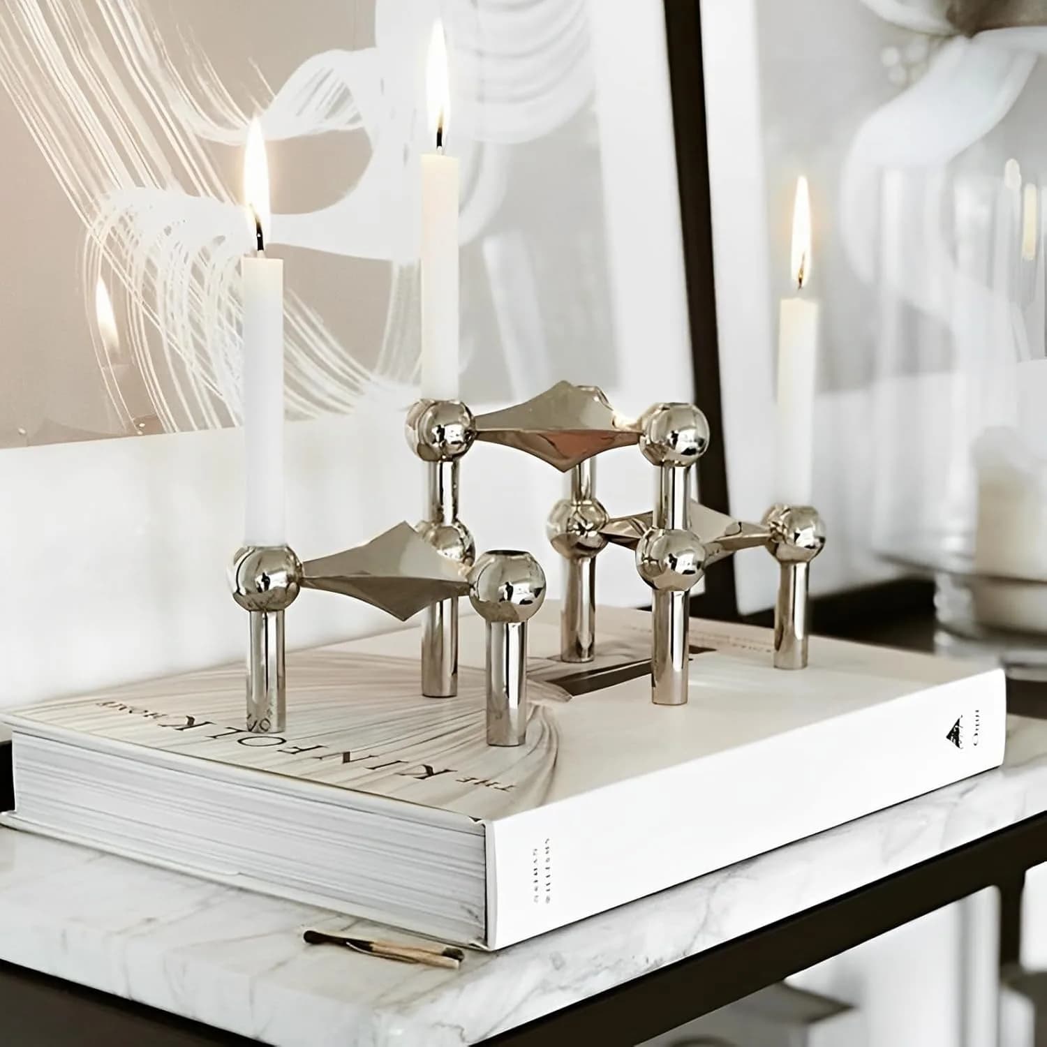 Luxus Kerzenhalter 10 cm Kleiner Ständer Nordic Edelstahl Kerzenhalter für Stick Dünne Kandelaber Set Wohnzimmer Dekor