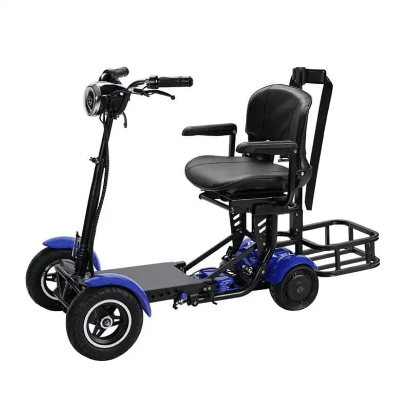 4-Rad-Golf-Elektroroller für Erwachsene, faltbar, Doppelmotor, 250 W x 2, 36 V, 10-Zoll-Reisemobilitätsroller für Senioren mit Taschenständer