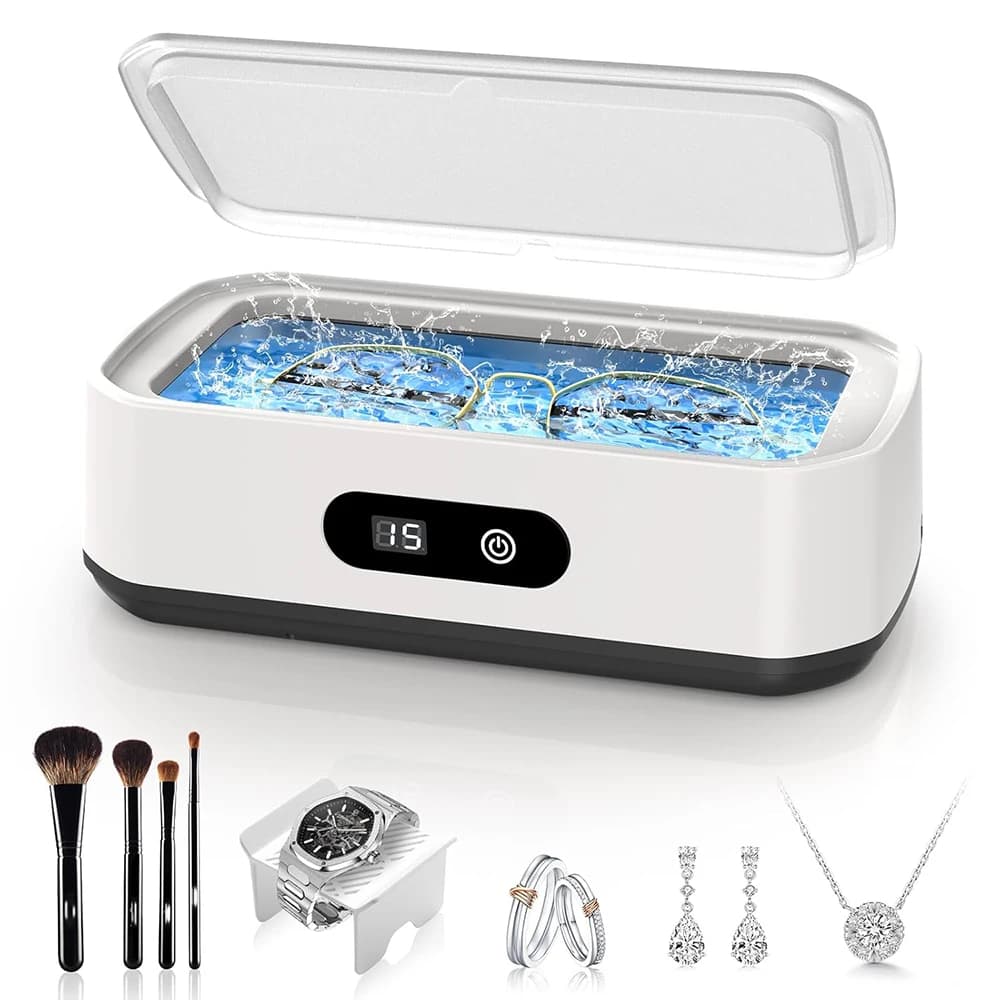Ultraschall-Reinigungsgerät für Brillen, 650 ml, Mini-Hochfrequenzvibration, 5 Reinigungsmodi für Brillen, Schmuck, Zahnprothesen, Schnuller