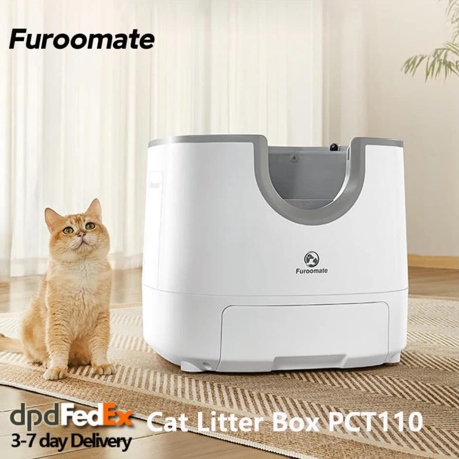 Furoomate Smart Katzentoilette, automatisch, selbstreinigend, 11 l, großes Fassungsvermögen, Katzentoilette für Haustiere
