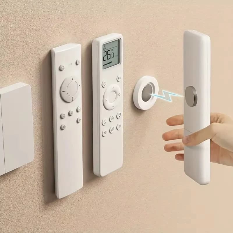 3/6 Stück magnetische Fernbedienungshalterung ohne Bohren – Wandhalterung für TV/AC/DVD-Fernbedienungen, weißes platzsparendes Design