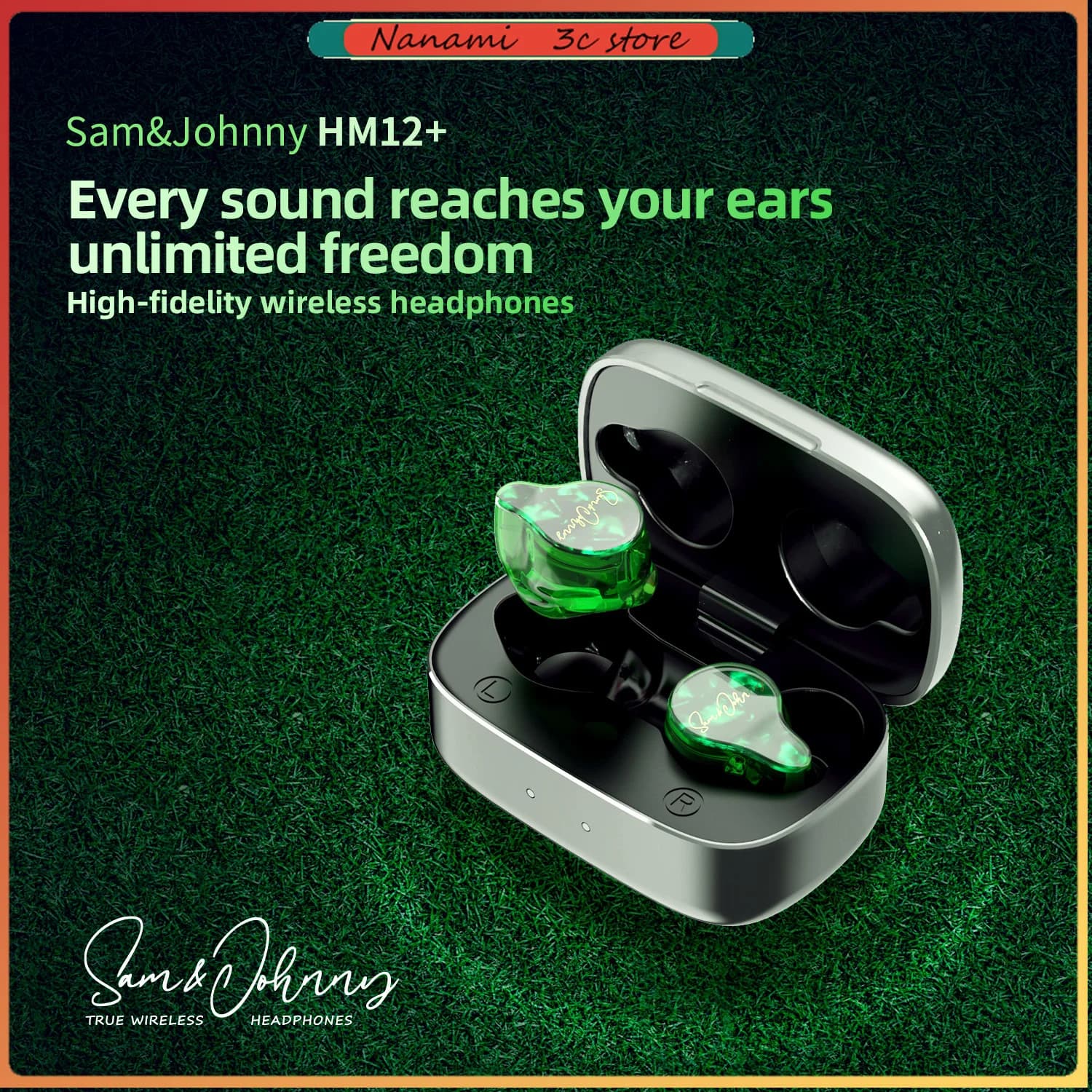 Sam&Johnny HM12+ TWS 1DD+1BA+1 Keramik-Planar-Treiber Hybrid Bluetooth 5.2 Qualcomm QCC3040 Audiophile Kabellose In-Ear-Kopfhörer
