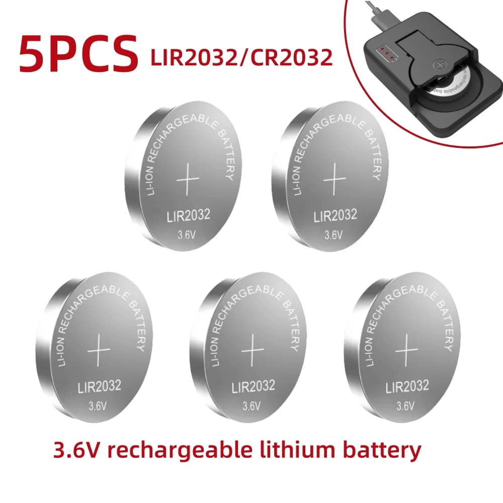 2-50PCS LIR2032 Wiederaufladbare Lithium-Batterie 2032 lade Kann 3,6 v 40mAH CR2032 für uhren Münze batterie