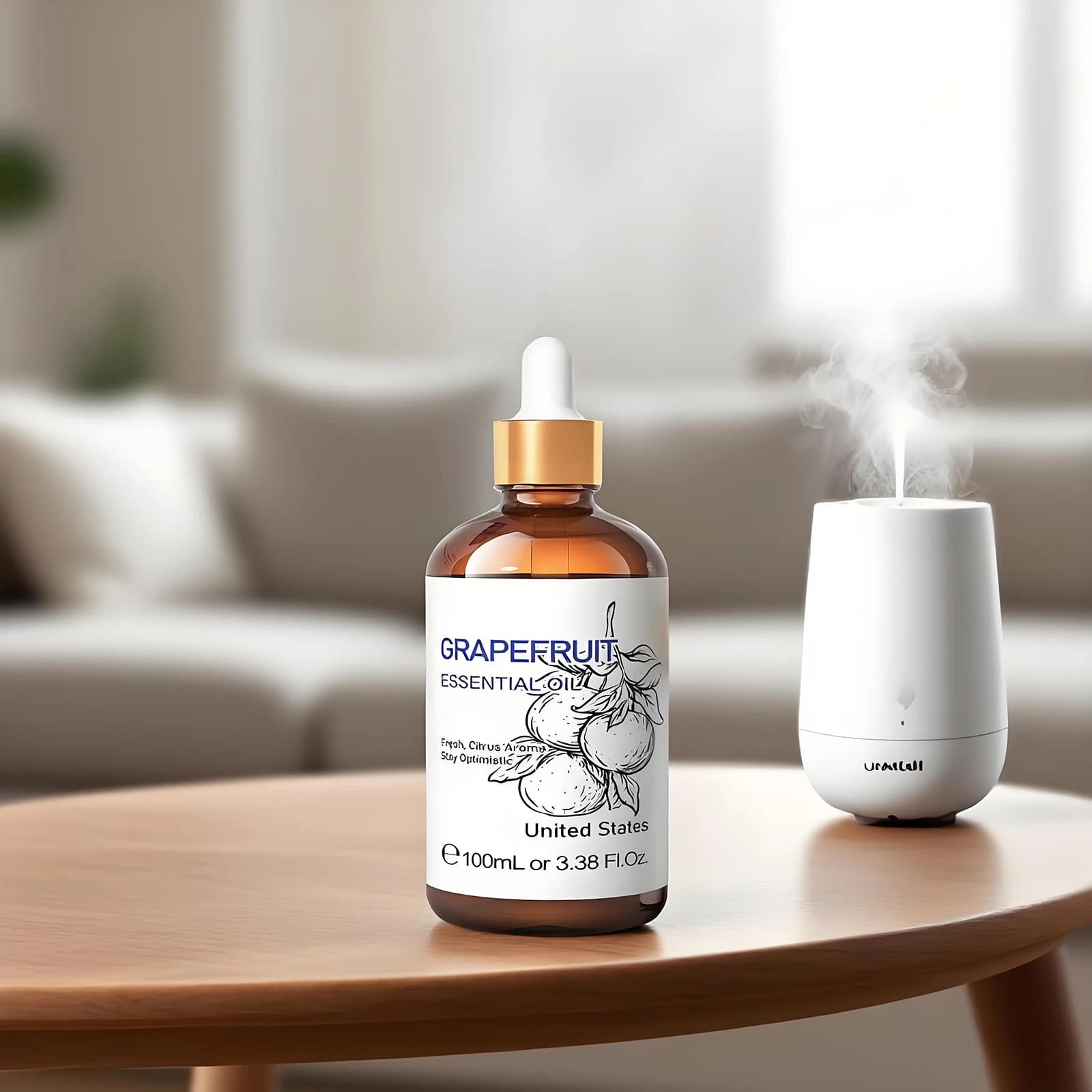 ​ ​ HIQILI 100 % reines ätherisches Grapefruitöl, 100 ml, für DIY-Aromen, Humidificador, Massage, Gesichtshaut, süßes orangefarbenes