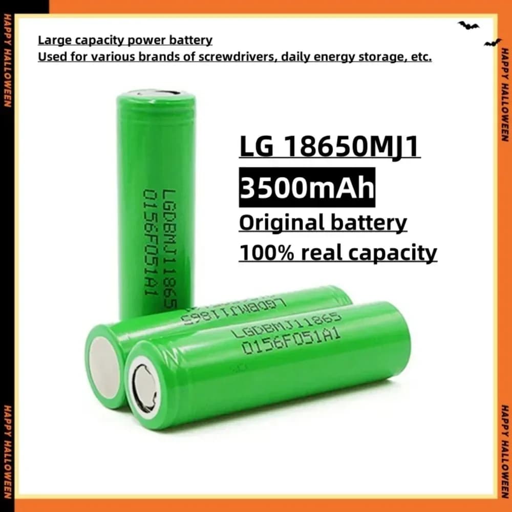 18650 Lithium-Batterie 3500 mAh 3,7 V 25 A INR18650 MJ1 Hochleistungs-Akku für Elektrowerkzeuge 18650 wiederaufladbare Batterie + Ladegerät