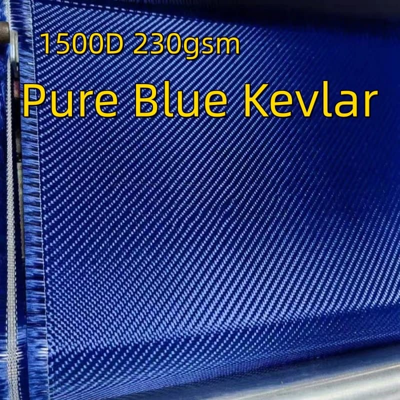 Real All Kevlar-Aramidfaserstoff 3K 1500D 230 g/m2 Blau 40" * 20" / 100 cm * 50 cm und 40" * 11,8" /100 cm x 30 cm breit 2x2 Twill