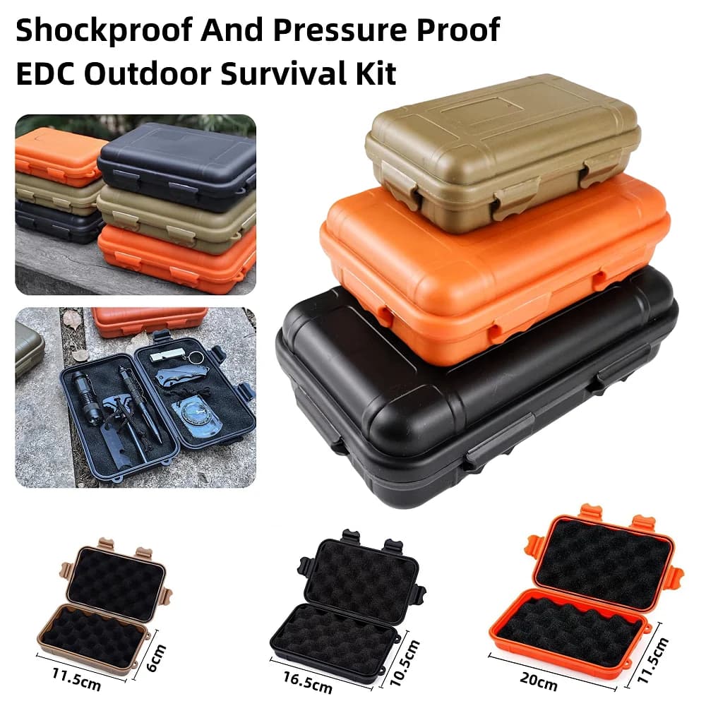 S/L/XXL Größe Outdoor Kunststoff Wasserdicht Versiegelt Survival Box Container Camping Outdoor Reise Aufbewahrungsbox