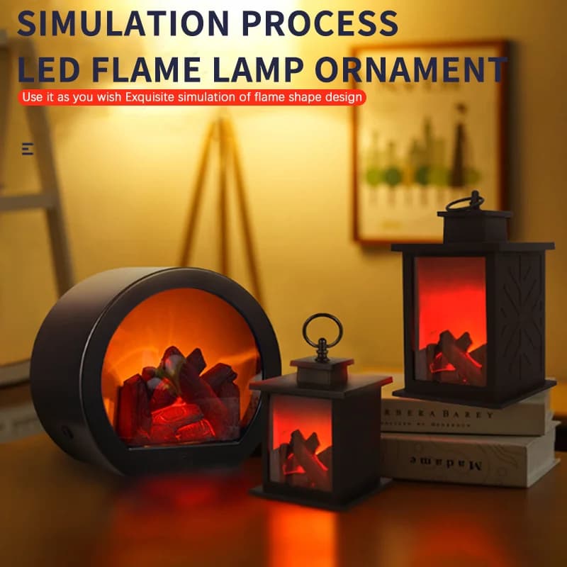 Dekorative LED Simulation Kamin Kreative Hause Weiche Dekoration Handwerk Kerzenhalter Simulation Holzkohle Flamme Wind Lampe