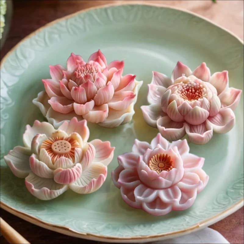 3D Lotus Kerze Silikonform Lotus Samen Blume Kerze Form Pfingstrose Blume Rose Kerze Silikonform Harzform Kuchenformen