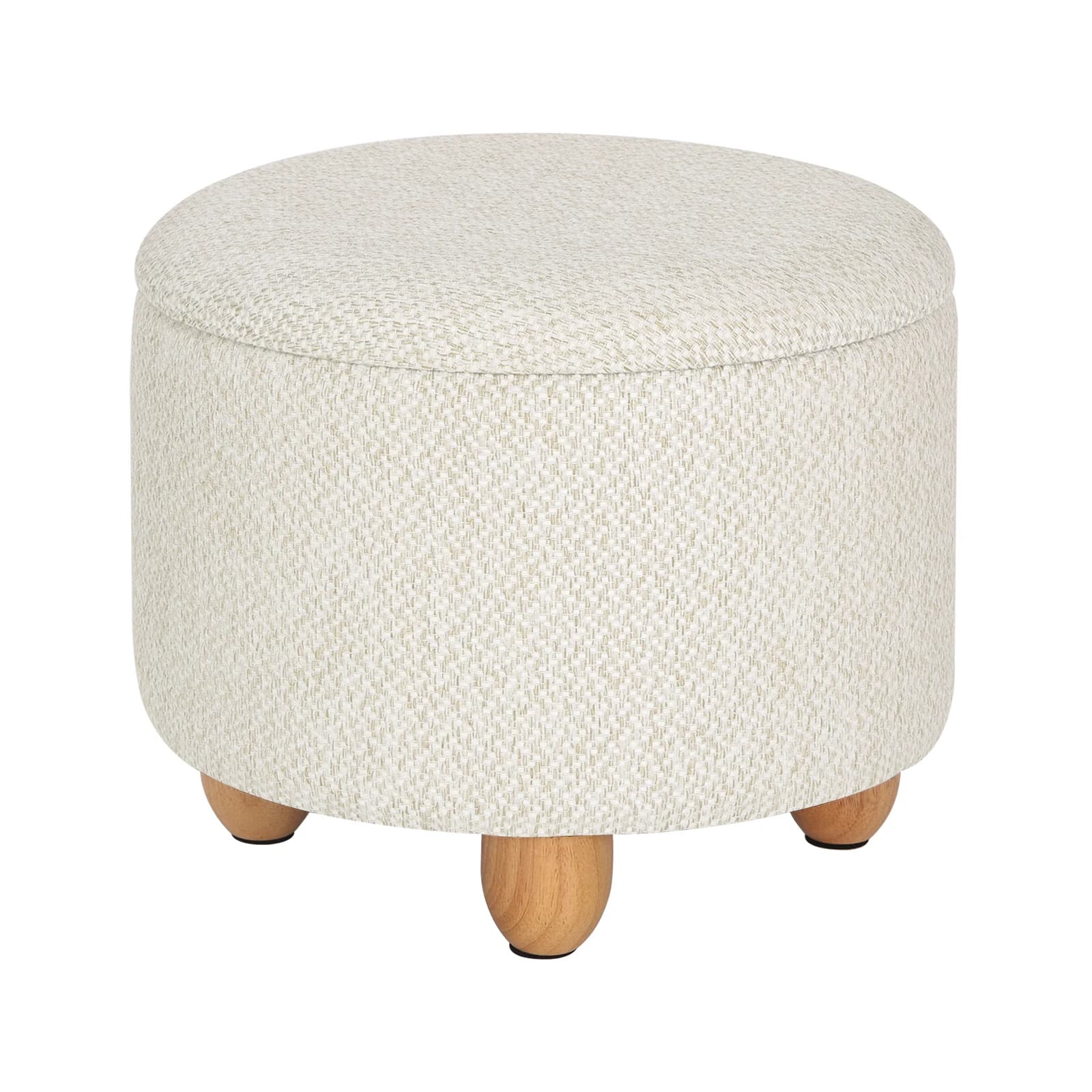 WOLTU faltbarer Ottoman-Aufbewahrungshocker, gepolsterter Hocker mit Deckel, Kiefernholzbeine, platzsparend für Schlafzimmer, Wohnzimmer,