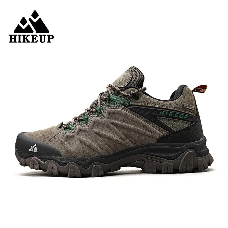 Hikeup hochwertige Leder Wanderschuhe langlebige Outdoor-Sport Männer Trekking Lederschuhe Schnürung Klettern Jagd Turnschuhe