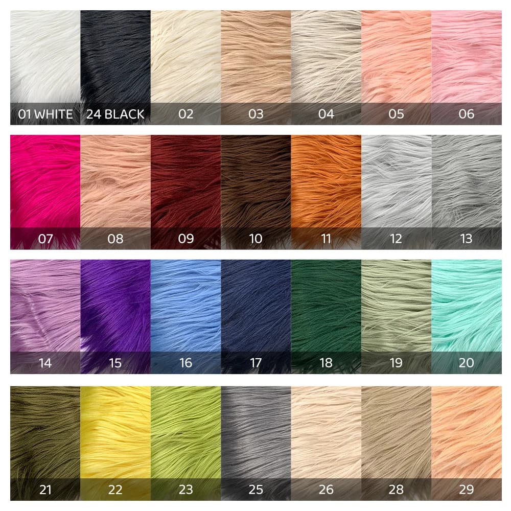 8 cm Florlänge Kunstfellstoff DIY Cosplay Kleidung Haariger Fellstoff Bündel Langhaariger Plüschstoff als Meterware Restposten