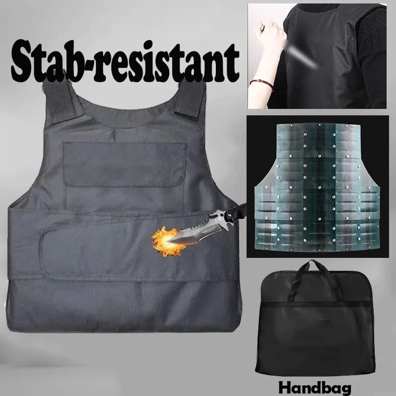 Harte Sicherheitsweste mit hohem Manganstahl, stichfest, für den Außenbereich, schnittfest, pannensicher, Rüstung, Taktik, Verteidigungsschutz,