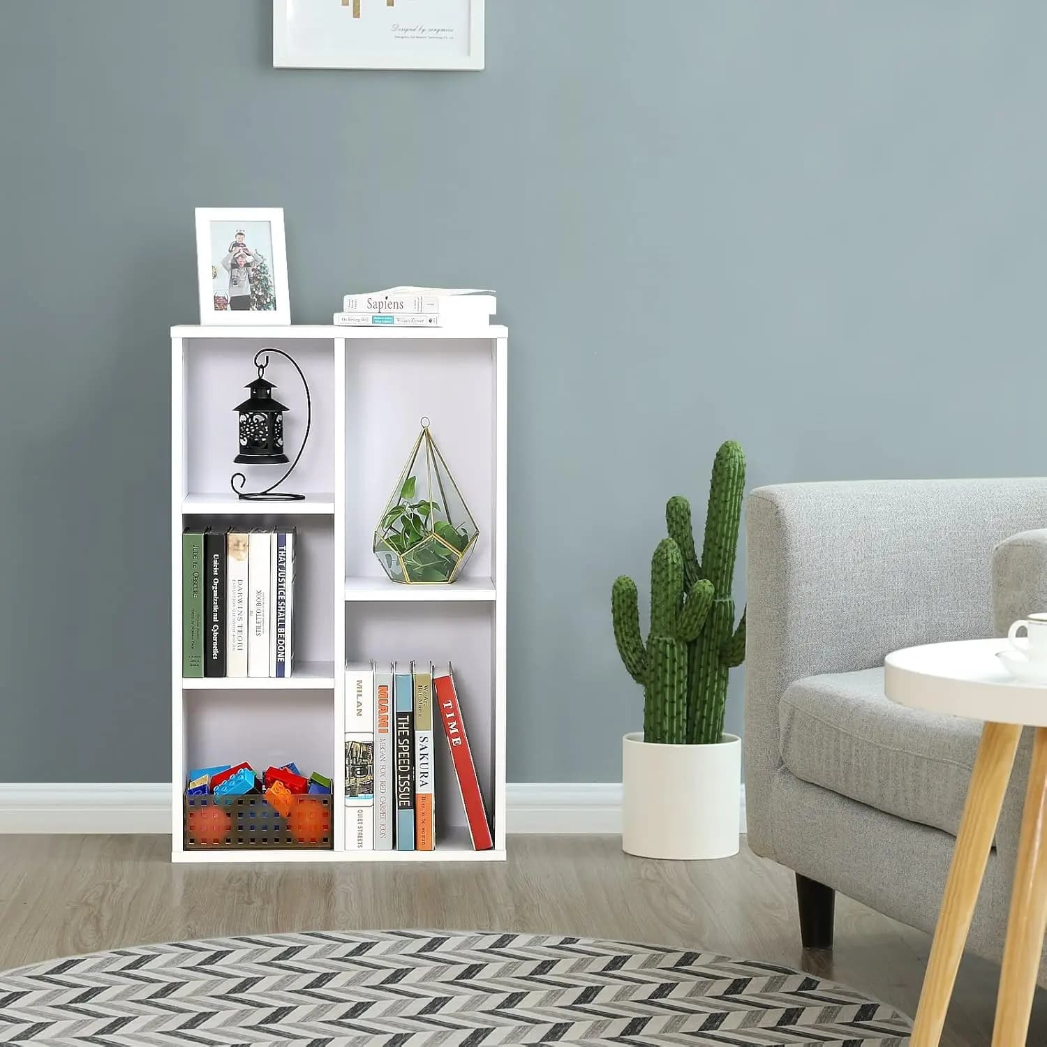 VASAGLEBücherregal Standregal mit 5 Fächern, 24 x 50 x 80 cm