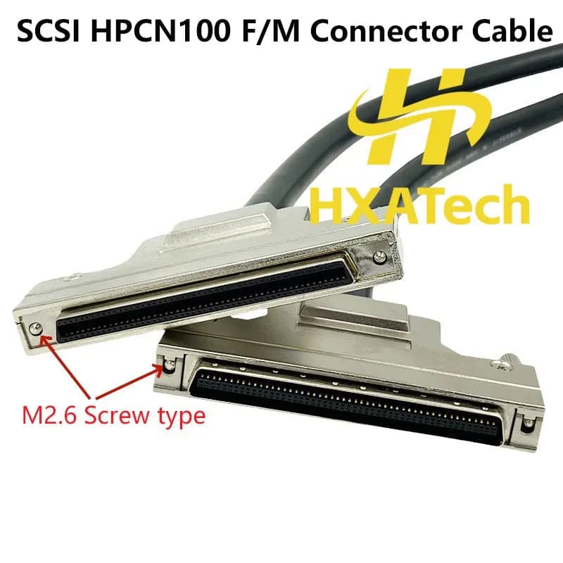 HXATech- SCSI HPCN100 Pin Buchse auf Stecker Anschlusskabel Schraubentyp SCSI HPCN100pin Buchse auf Buchse Verlängerungskabel