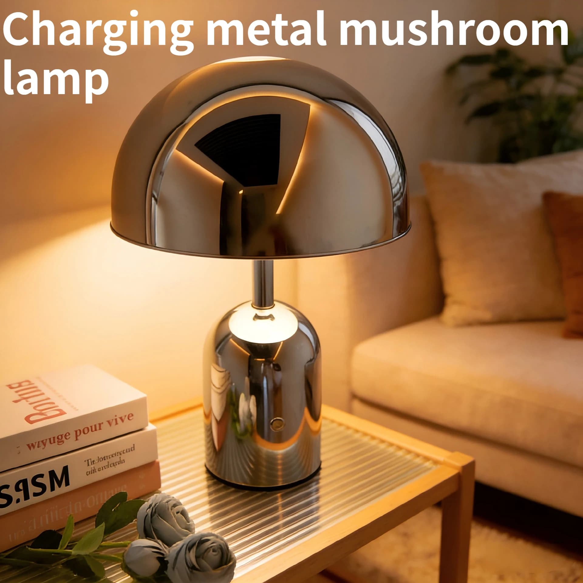 LED Antike Dekoration Schreibtischlampe Wohnzimmer Schlafzimmer Retro Atmosphäre Nachtlicht Nachttisch Lade Metall Pilz Dekoration