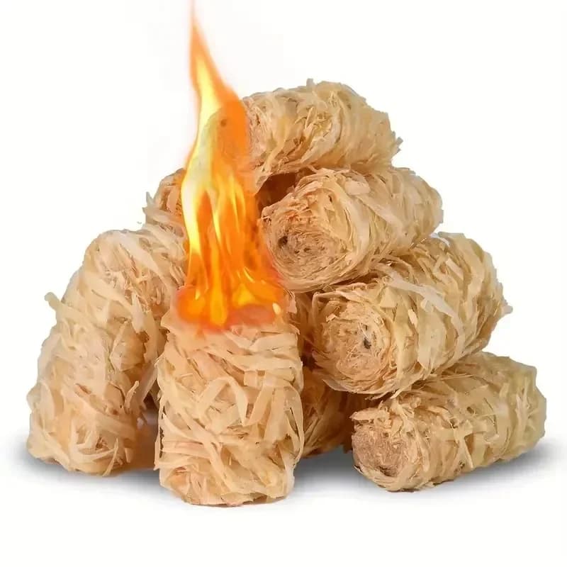 30/100 Stück natürlicher Feuerstarter, Wachsholzstab, geeignet für Kamin, Grillofen, Kaminofen, Holzkohlezündung