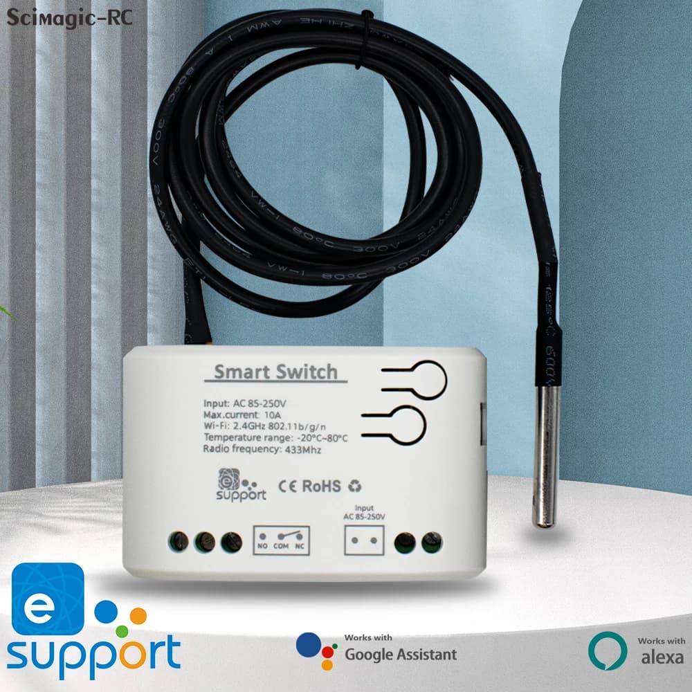 WiFi Smart Temperatur Schalter Ewelink Controller 2000W Intelligente Thermostat Mit Energieverbrauch Monitor Arbeit Mit Alexa