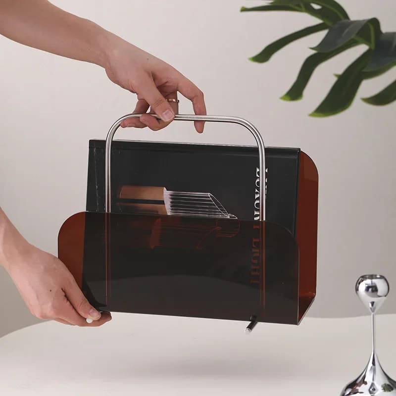 Acryl Zeitungsständer Wohnzimmer Desktop Buchhalter Moderne minimalistische Zeitschriften Lagerung Display Racks Möbel Dekorationen