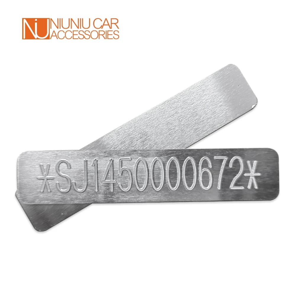 Gestempeltes Aluminu VIN HIN Nummer Serielles Datum Modell ID TAG Identifikationsplatte Rumpf Boot Fahrzeug LKW Anhänger Wohnmobil