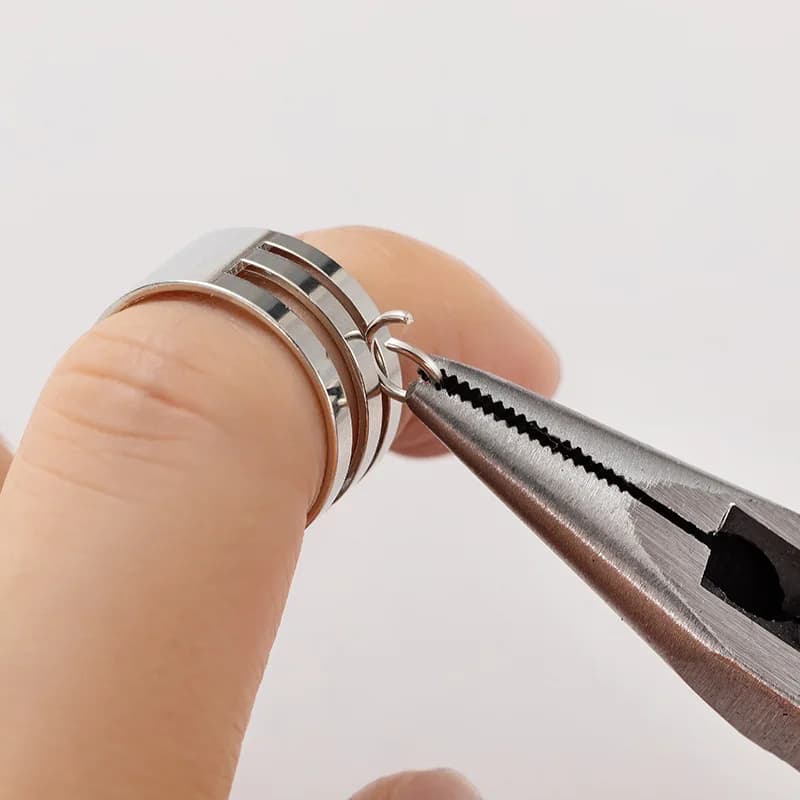 Edelstahl Jump Ring Öffnung Schließen Finger Schmuck Werkzeuge Runde Kreis Perle Zange für DIY Schmuck Machen Werkzeug