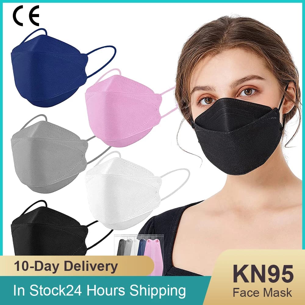 10-Tage-Mascarilla FPP2 Homologada Anti-Staub FFP2 Gesichtsmasken zum Schutz vor Viren KN95 Maske Mascarillas Negras Mehrfarbig