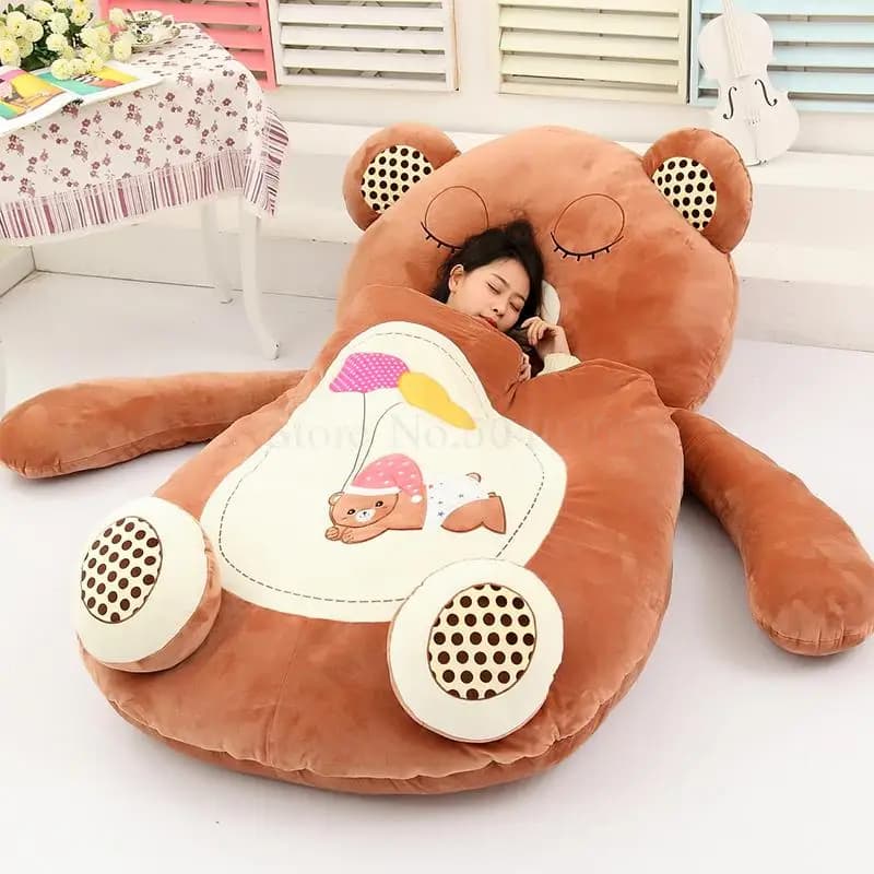 Cartoon niedlichen tier bär kind bett faul couch tatami puppe bett sitz schlafen pad abnehmbar und waschbar