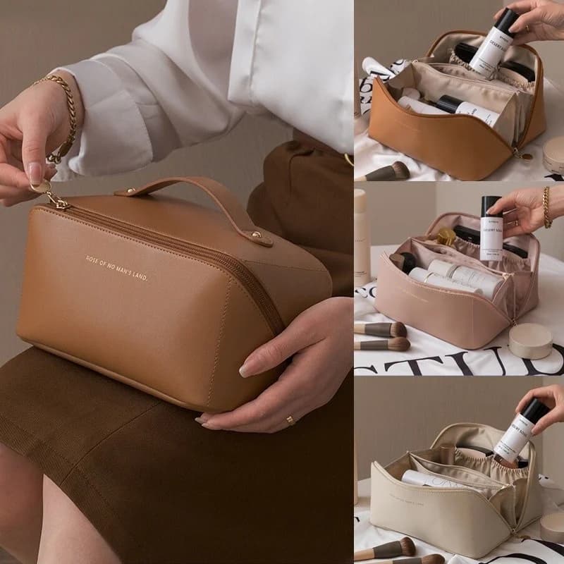 1 Stück Make-up Organizer Damen-Kulturtasche Kosmetiktasche Aufbewahrungsbeutel Luxus-Damenbox, Kosmetiktasche, Organizer-Tasche für Reisen mit