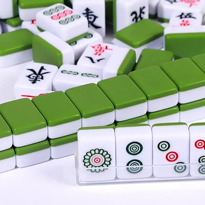 144 stücke Mini Mahjong setzt chinesisches traditionelles Brettspiel mit großer Aufbewahrung tasche tragbares Tischs piel für Familien freizeit