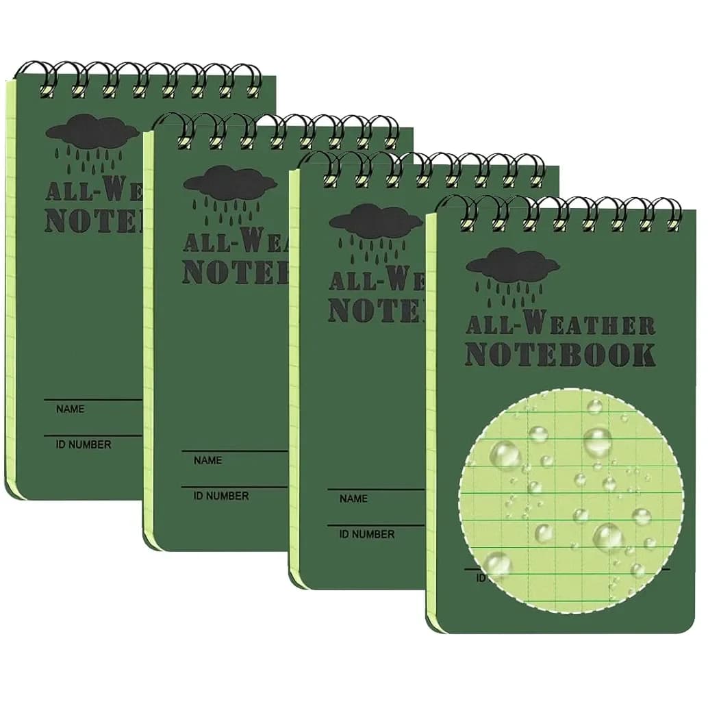 1/2/4/8er-Pack wasserdichtes Notizbuch, 3x5 Allwetter-Taschennotizblock, regenfester Schreibnotizblock, Notizblock für Büro- und