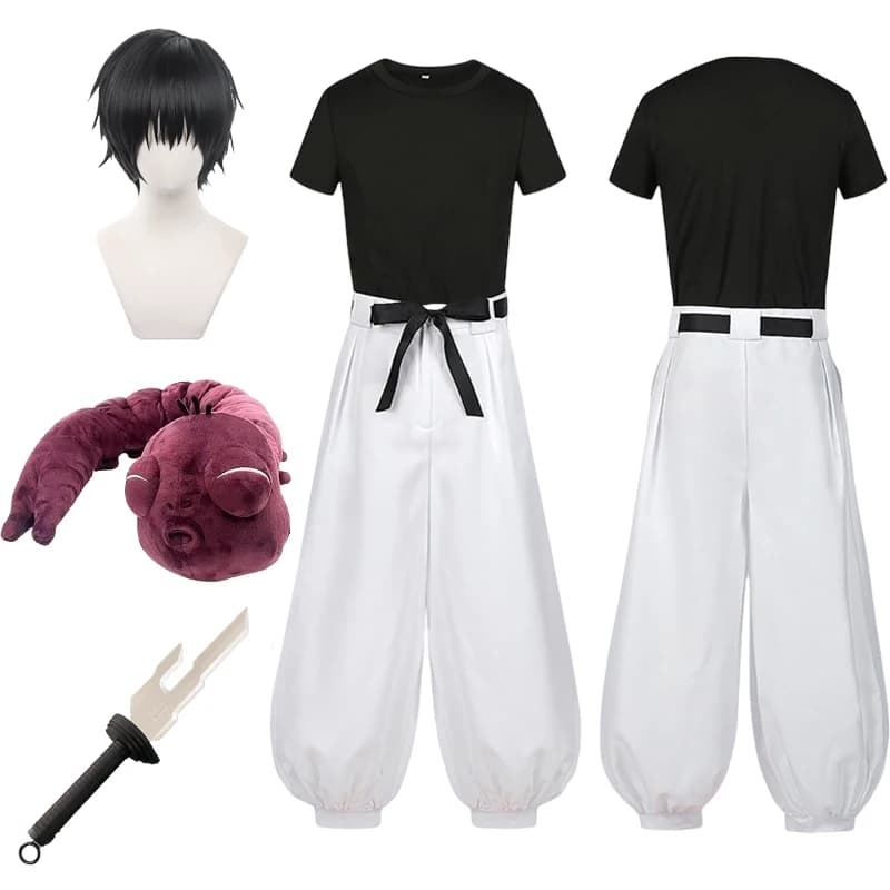 Jujutsu JJK Manga Anime Fushiguro Toji Satoru Gegenseitige Hilfe Kospy Kos Tsume Perücke T-shi RT Hosen Rose Net Haween Churistmas Technique ft