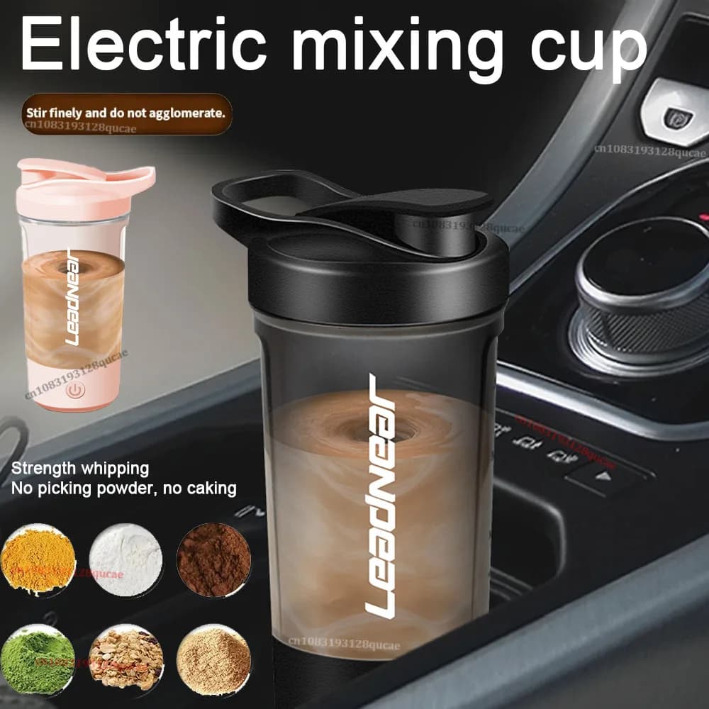 2026 Tragbarer elektrischer Mixer, wiederaufladbarer USB-Shaker-Becher, leistungsstarker Sport-Mischbecher für Milchshake, Kaffee, Outdoor-Fitness