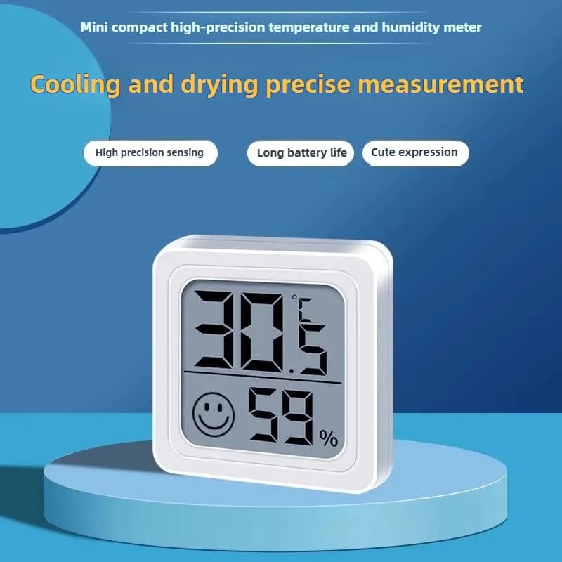 Temperaturanzeige für den Raum, Mini-Digital-Thermometer, Hygrometer mit Wandmontagesensor, LCD-Bildschirm für den Heimgebrauch