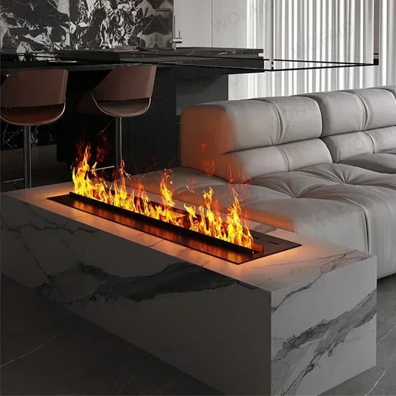 3D Atomisierter Kamin mit Farbigem Dampf-Flammeneffekt ECO Smart Home Dekorativer Wasserdampf-Intelligenter Elektrischer Kamin für Innenräume