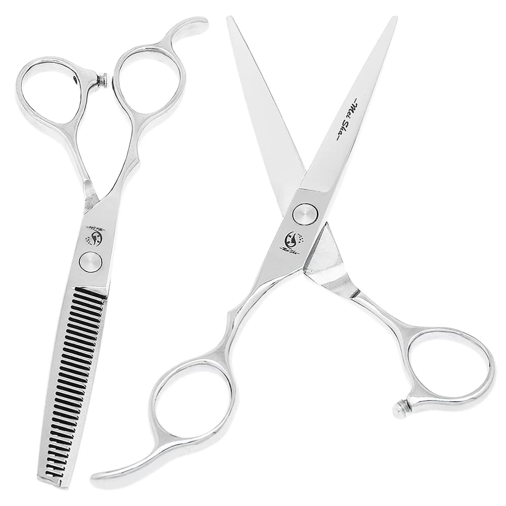 5,5" 6,0" Salon-Haarschneidescheren für Linkshänder JP440C Linkshändige Haarschneidemaschinen Friseurscheren mit Kamm und Tasche A0046A